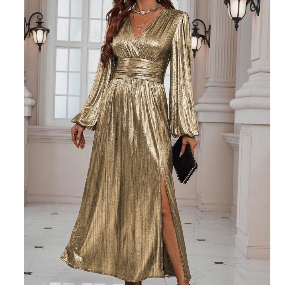BellanBlue Gold Maxi Dress